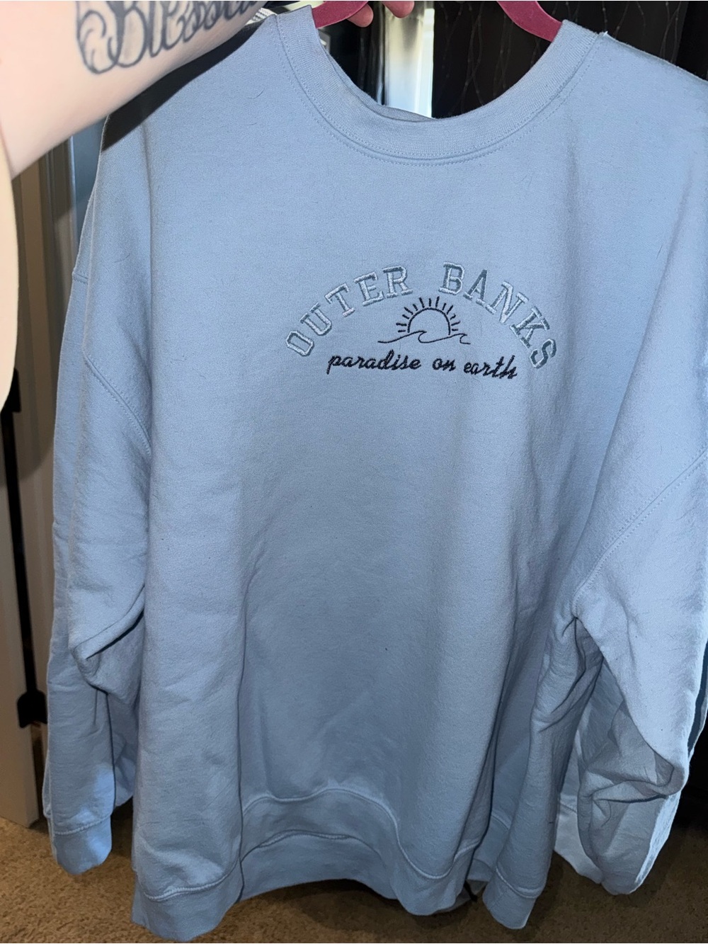 Unisex Light Blue Crewneck Sweatshirt